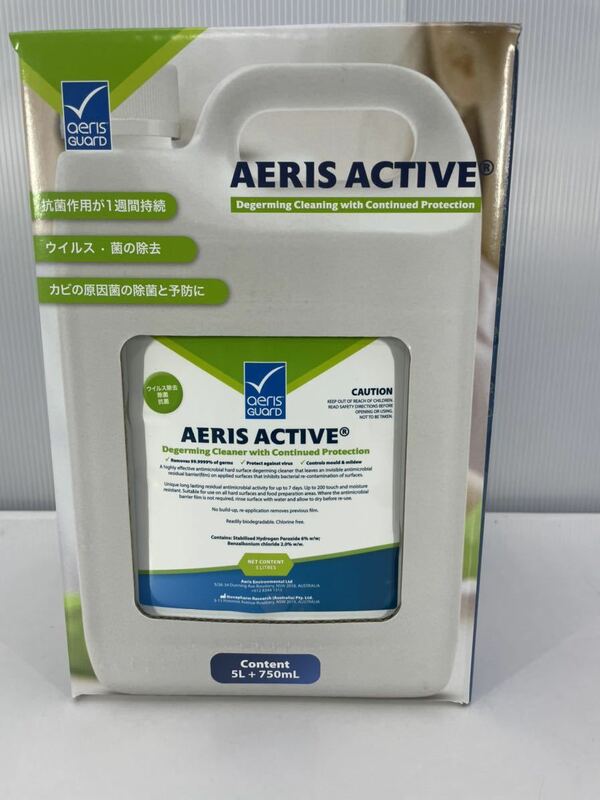 AERIS ACTIVE 除菌 抗菌 カビ原因菌除去 スプレー 5L + 750ml 塩化ベンザルコニウム 過酸化水素 非塩素系 ノンアルコール