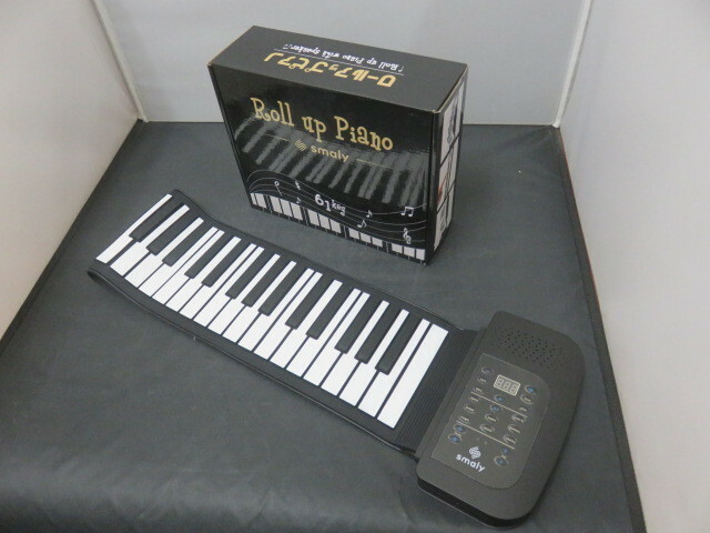 中古美品 動作確認済み 電源欠品 スマリー SMALY 電子ピアノ ロールアップピアノ 61鍵盤 持ち運び (スピーカー内蔵) SMALY-PIANO-61