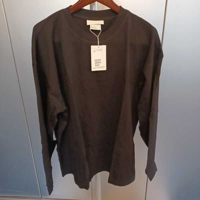 ★【新品】H＆M 長袖 コットンTシャツ ブラック XL ※在庫2個