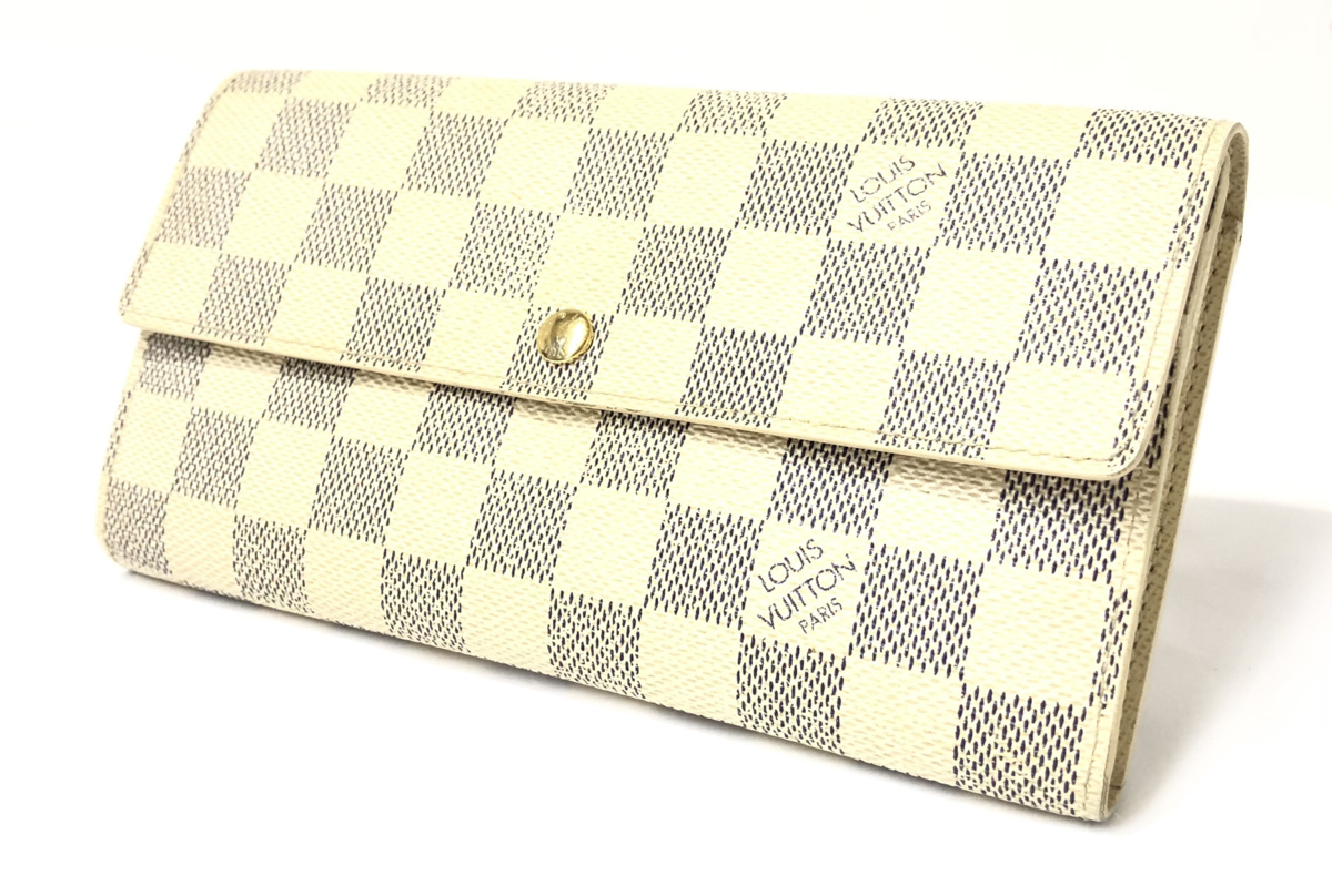 LOUIS VUITTON ルイ・ヴィトン ポルトフォイユ・サラ ダミエ アズール 長財布 二つ折り N61735