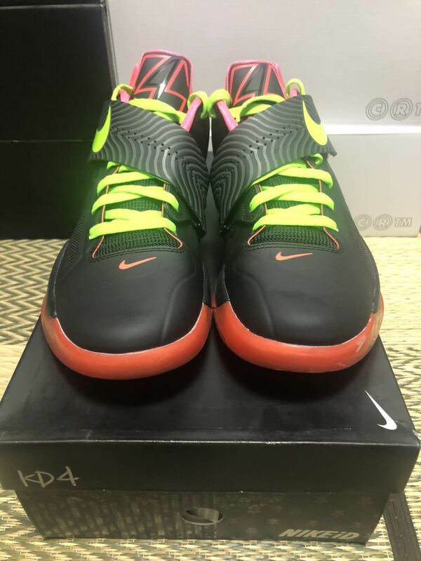 Nike Zoom KD4 ID（ケビン・デュラント）黒ピンクライム us9（27cm）美品