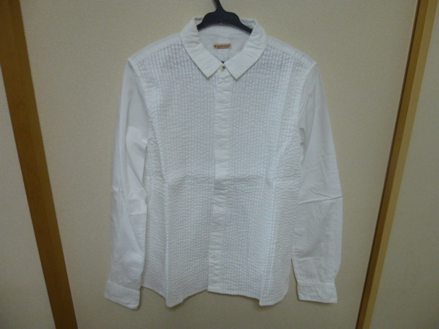 新品KAPITALキャピタルホワイトSHIRT　WITH　ROUCHESシャツ