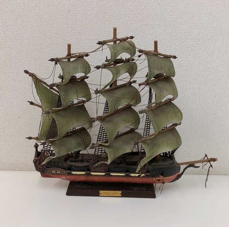 【FRAGATA ESPANOLA フラガタ エスパノーラ 1780 帆船模型】スペイン/オブジェ インテリア/アンティーク/A3720