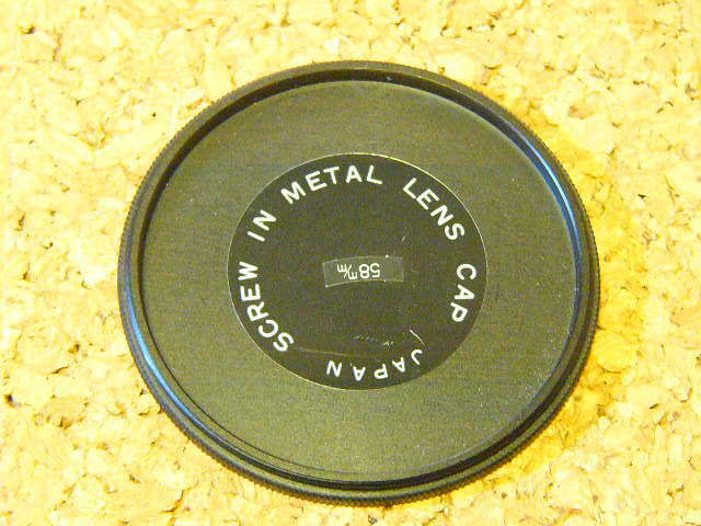 メーカー不明 SCREW IN METAL LENS CAP 58mm (良品) 金属製レンズキャップ