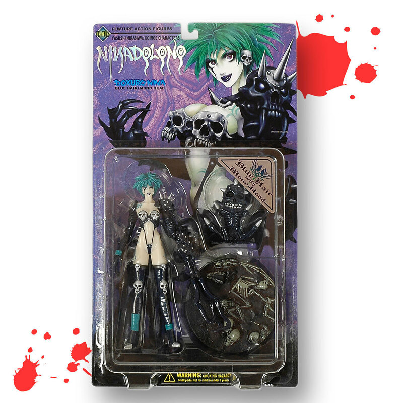 新品◆フューチャーモデルズ DOKURO NINA/ドクロニナ(ブルーヘア/モノヘッド) ニラサワコミックキャラクターアクションフィギュア 韮澤 靖