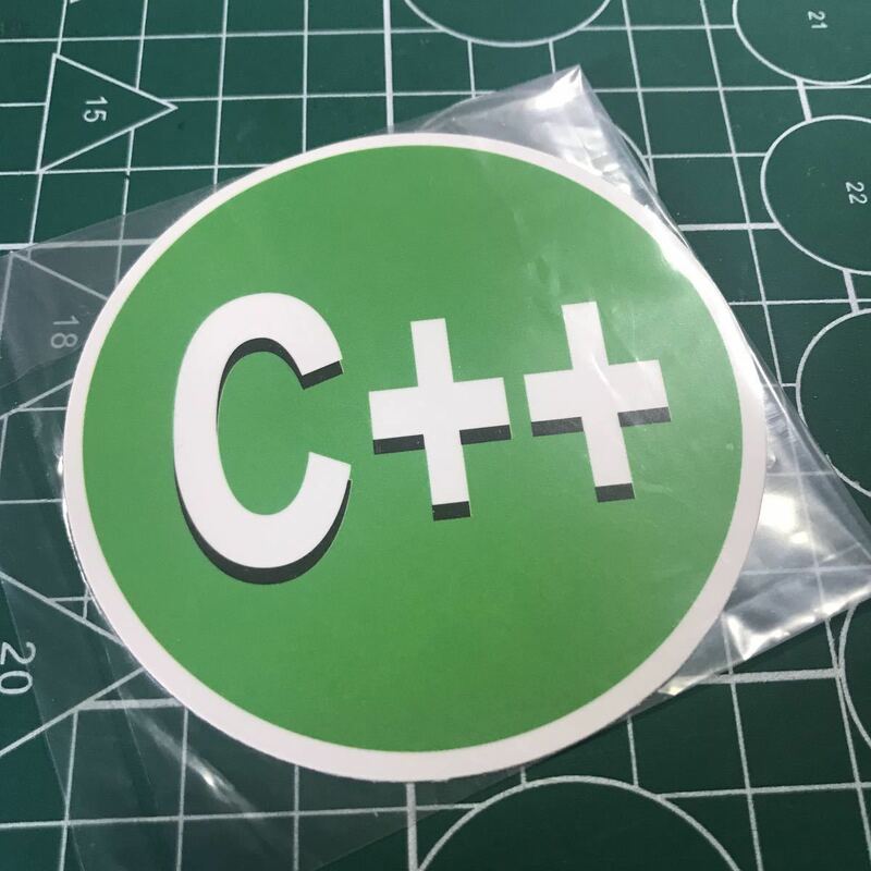 C++パソコンエンブレムシールステッカー@2243