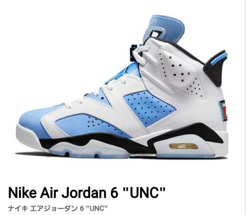 27.5cm Nike Air Jordan 6 UNCナイキ エアジョーダン 6 UNC