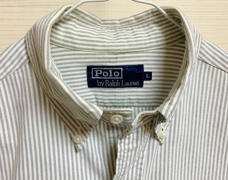 ポロ ラルフローレン オックスフォード ボタンダウンシャツ　ストライプ柄　POLO 90'sビンテージ