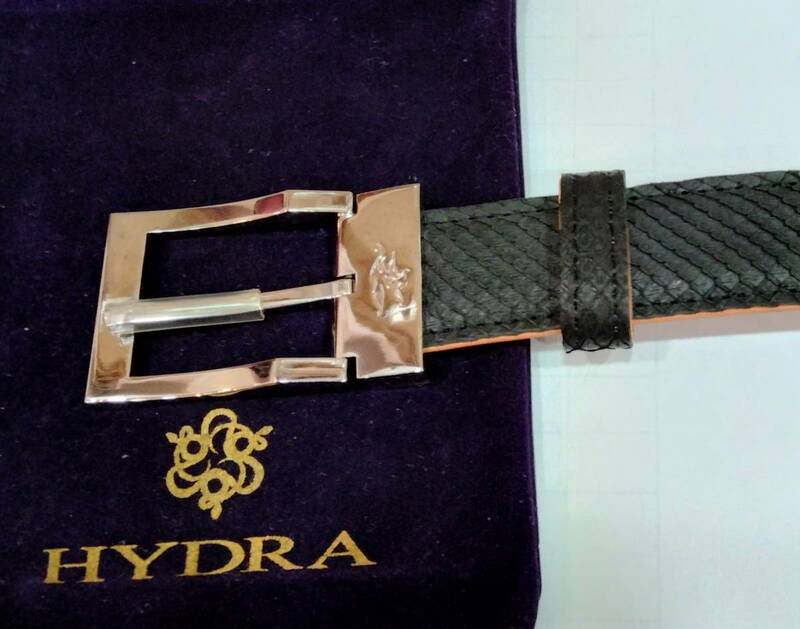 HYDRA 黒　カジュアルベルト　蛇革