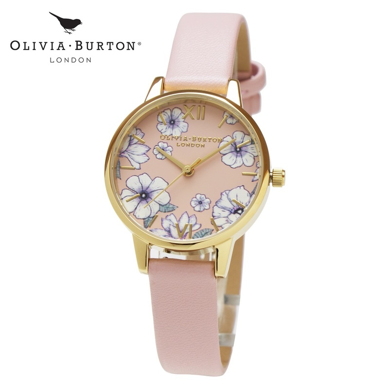 オリビアバートン OLIVIA BURTON OB16AN04 腕時計 レディース グルービー ブルームズ エコ キャンディ ピンク イエローゴールド 女性 革