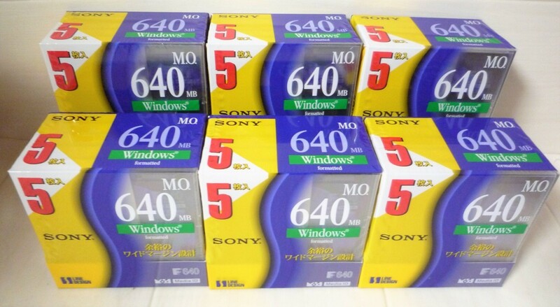 ☆ソニー SONY 5EDM-640CDF 3.5型 MOディスク 5枚組 6パック◆3.5型に最大640MB記録可能9,991円