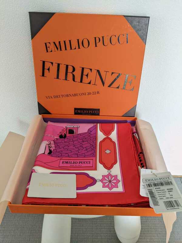 新品 EMILIO PUCCI 大判スカーフ イタリア製 未使用 エミリオプッチ FIRENZE