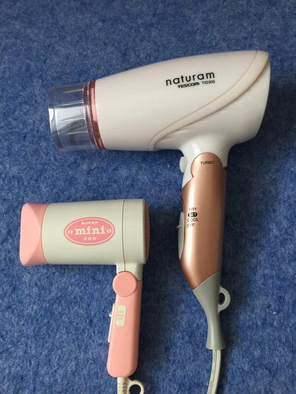 【ヘアードライヤー　テスコム他】USED＆未使用　マイナスイオン　naturam オレンジ　TID305-D　ＳUPER mini ７００