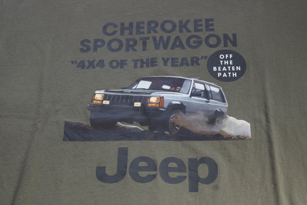 Jeep CHEROKEE　SPORTWAGON　Tシャツ オリーブ　メンズ XL　ユニクロ　新品 未使用 THE BRANDS CAR 