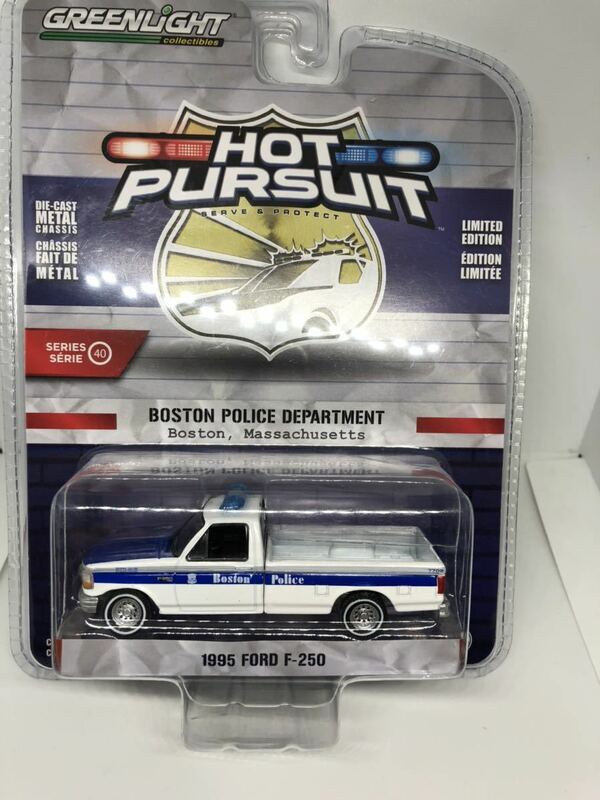 Greenlight 1/64 1995 Ford F-250 フォード Boston Massachusetts Police Department ポリスカー ボストン警察 Hot Pursuit グリーンライト