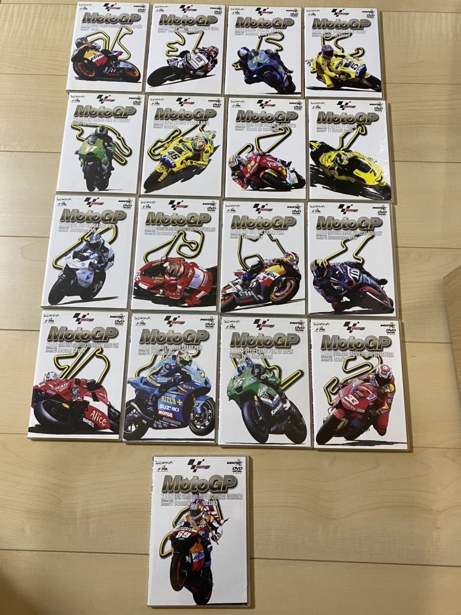 中古 MotoGP 2006 シーズン DVD 17枚セット ロッシ ヘイデン ペドロサ カピロッシ　YZR-M1 RC211V