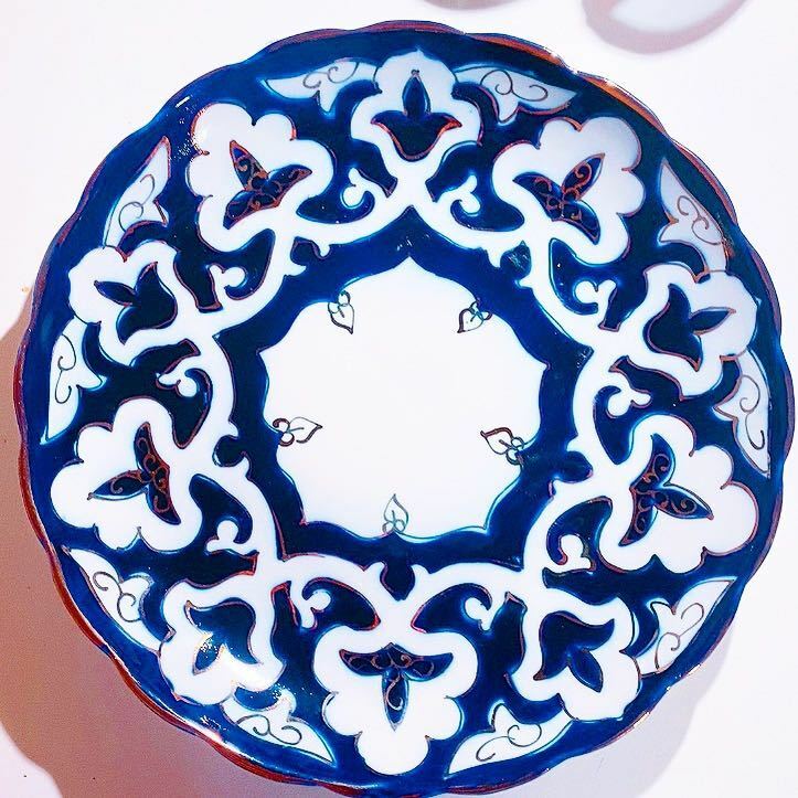 新品ウズベキスタン大皿27センチ食器プレートトルコ中央アジアインドスリランカ