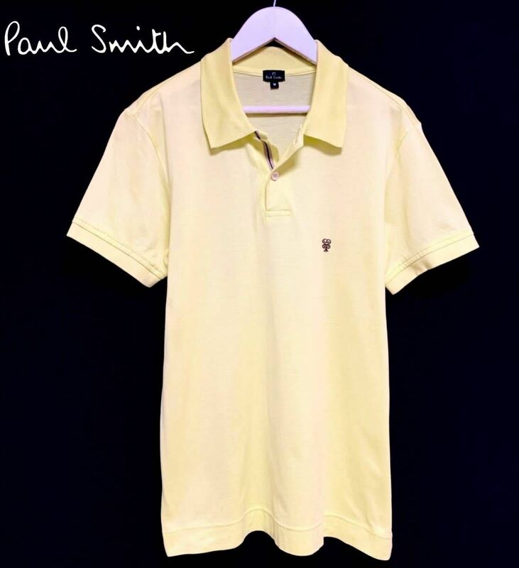 美品 PS PaulSmith ポールスミス ドライポロシャツ 半袖トップス メンズウエア シンプルデザイン 無地 紳士 Mサイズ 吸汗速乾 春夏物