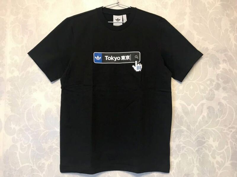 新品 タグ付き ★ アディダス adidas 半袖 プリント Ｔシャツ ブラック Mサイズ ★ トップス メンズ 黒 東京 オシャレ