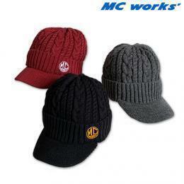 MC works' ／MCワークス ニットキャスケット／ニット帽／ネイビー／ポリエステルボア ボンディングモデル 