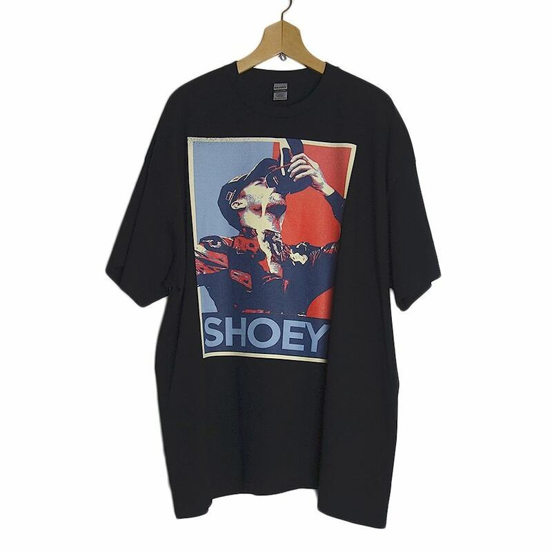 新品 訳あり 大きいサイズ tシャツ SHOEY プリントTシャツ メンズ 2XL 黒色 ティーシャツ GILDAN #2492