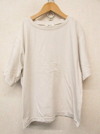 k5363：アルヴァナ alvana クルーネック半袖Tシャツ カットソー 日本製 ユニセックスsize０/レディース/ナチュラルグレー：35 