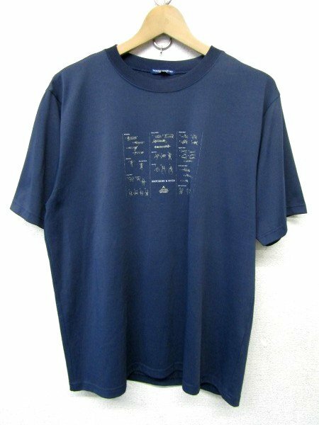 V0565：TARAS BOULBA by asics タラスブルバ アシックス 半袖Tシャツ/紺/0 メンズ カットソー スポーツT スポーツウェア ：35