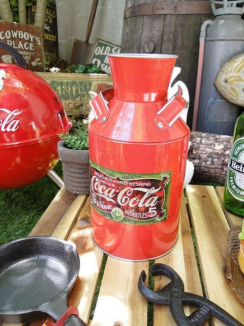 コカ・コーラブランド　ミルク缶オブジェ　アメリカ雑貨 アメリカン雑貨