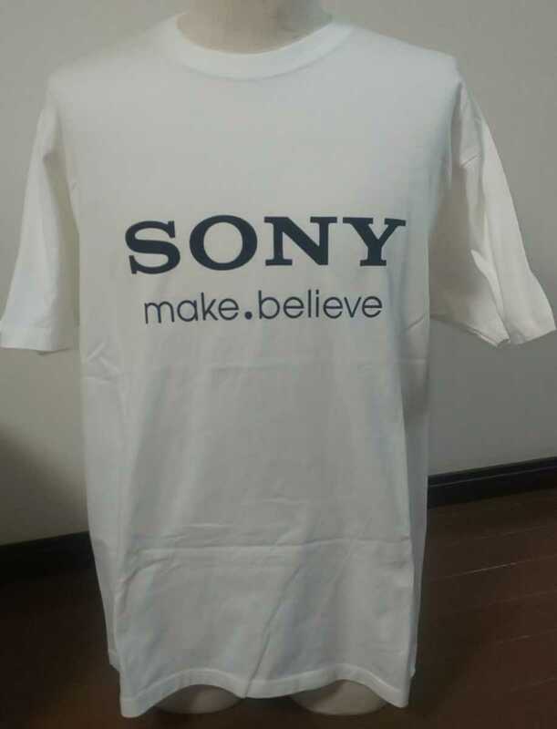 非売品 程度良好古着 SONY make.believe 半袖Tシャツ L ホワイト 2014 FIFA ワールドカップ ブラジル オフィシャル レア ヴィンテージ 