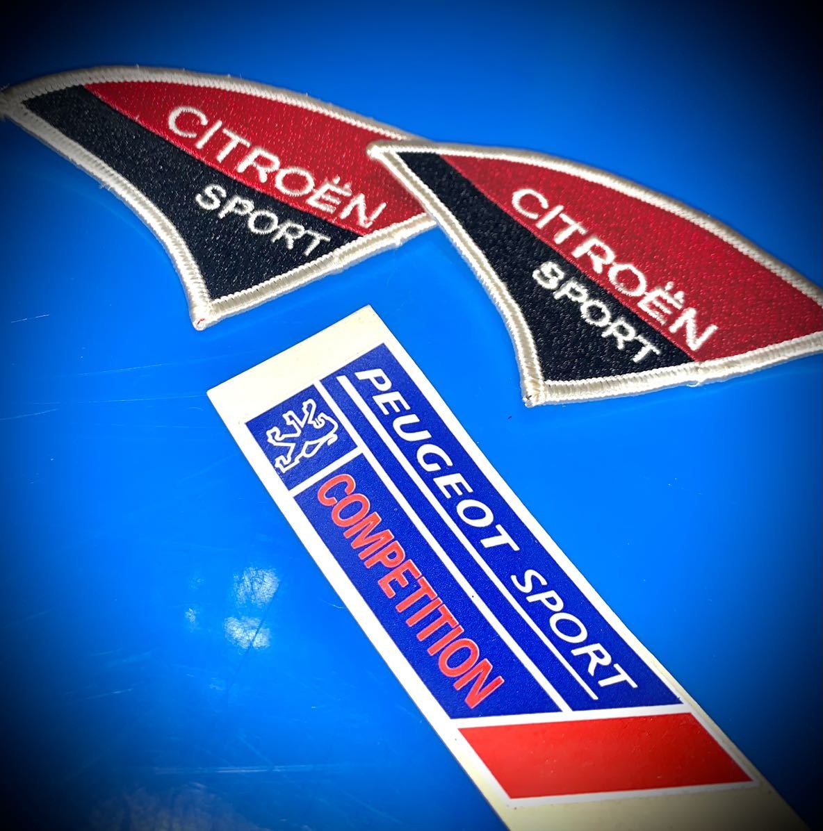 Citroen Sport/Peugeot Sport/ワッペン&ステッカー！！シトロエン/AX/BX/saxo/プジョー/505/405/205/106等に…イタフラ