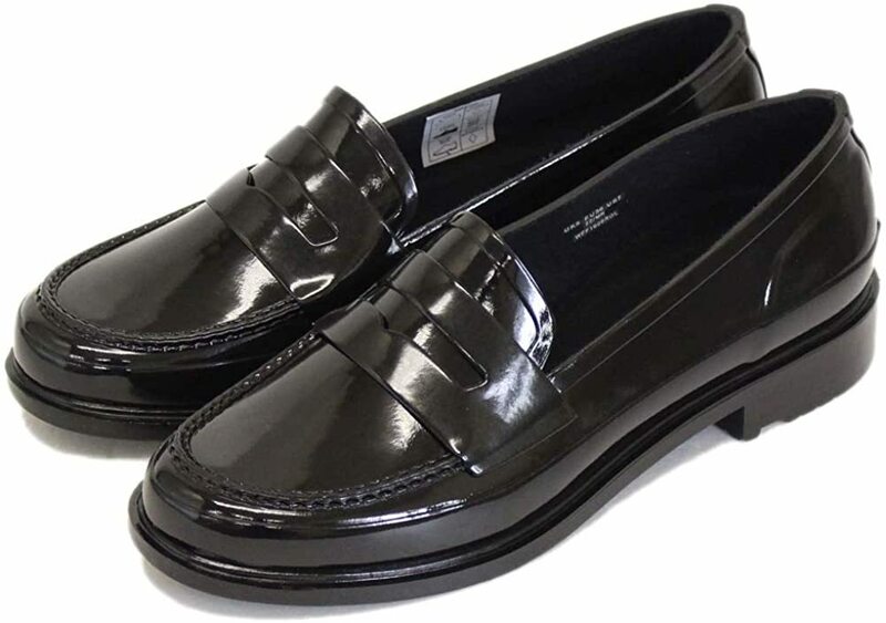 [※期間限定値下げ!]【新品・即決】HUNTER ペニーローファー サイズ42 ブラック黒レインシューズPennyLoaferスリッポンハンターmensメンズ