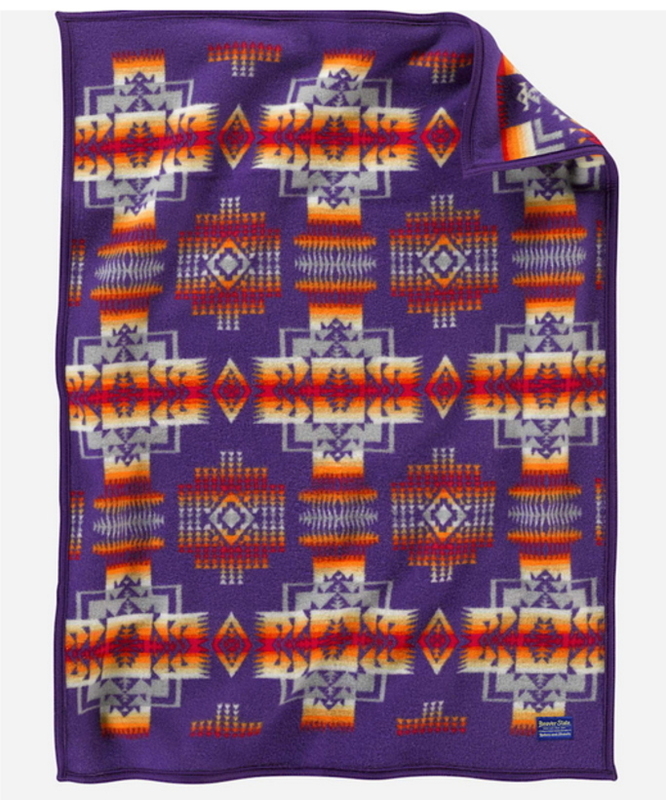 即決！ペンドルトン PENDLETON チーフジョセフ クリブ ベビーブランケット MADE IN USA PURPLE パープル