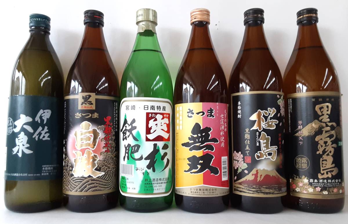 本格(芋)焼酎『蔵元飲み比べ6本セット』25%900ml