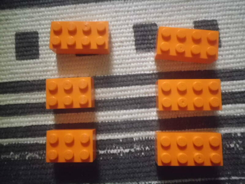 レゴ　LEGO　ブロック　2x3　2個+2×4　4個　計6個 　オレンジ　