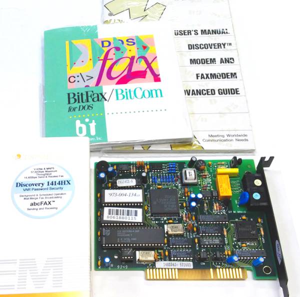 新古品 DOS Fax モデム Discovery 1414HX abc Fax, Dos Fax BitFax/BitCom