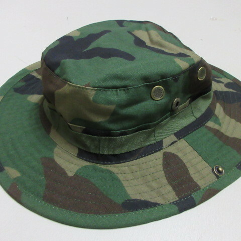 ウッドランドカモ　HAT　ミリタリー　カモフラージュ　迷彩　アウトドア　帽子　軍　新品　g509