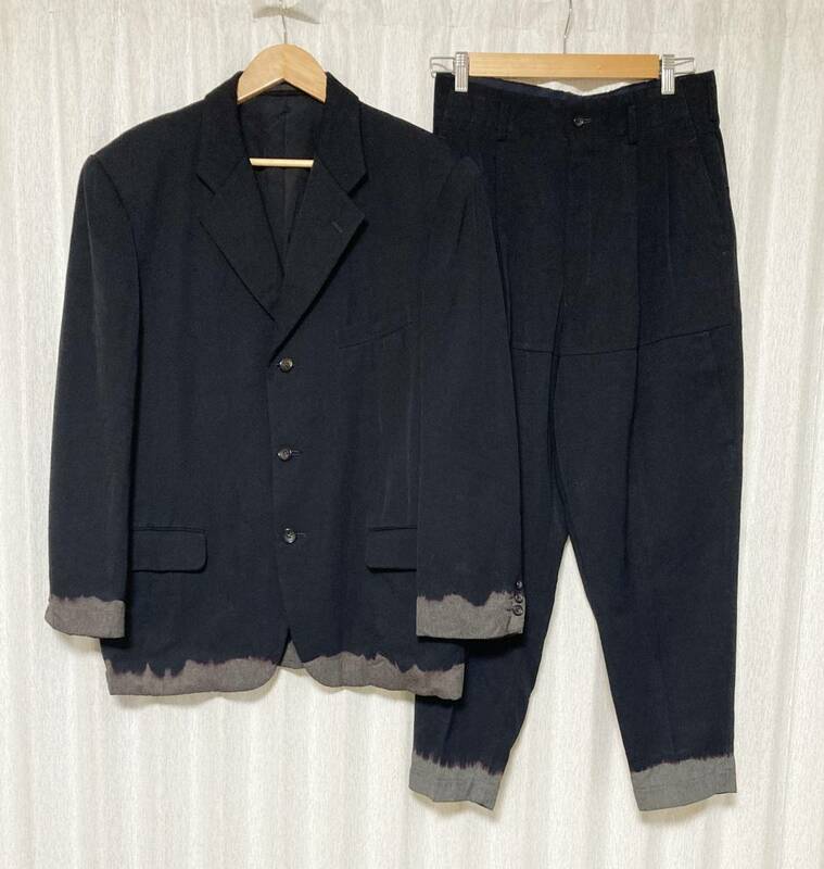 [90s COMME DES GARCONS HOMME PLUS] 93AW 脱色期 ブリーチ セットアップ スーツ S AD1993 90年代 コムデギャルソンオム プリュス