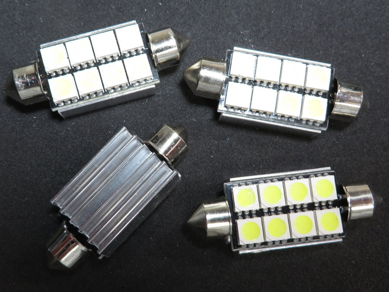 ルームランプ LED T10 41mm 3個入り ヒートシンク CAN-BUS対応品 8SMD 5050 白