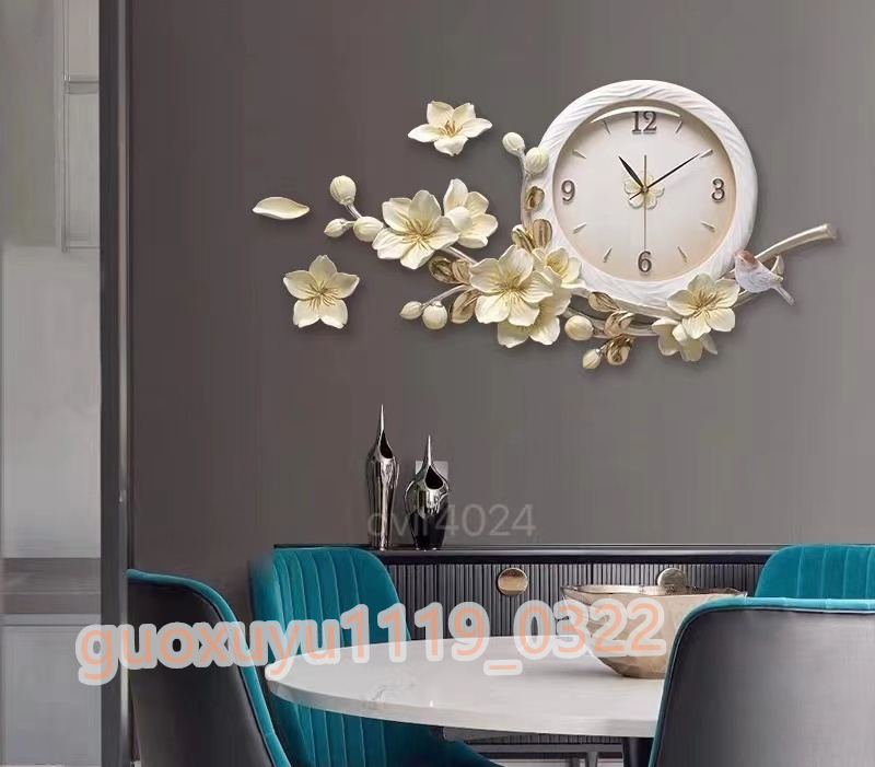 特売！ 高級感溢れる ヨーロッパ式 芸術　壁掛け時計　応接間時計　現代　簡約　創意　家庭用　エンボス　飾り物