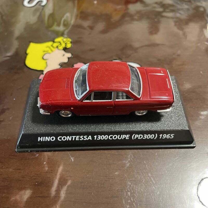 コナミ 1/64　絶版名車コレクション HINO CONTESSA 1300 COUPE（PD300）日野 コンテッサ クーペ（1965）赤 保管品 ミニカー