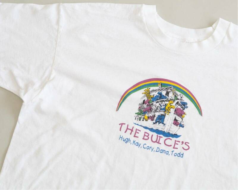 【XL】90s ノアの方舟 tシャツ fruit of the loom アメリカ製 シングルステッチ ヴィンテージ 70s 80s hanes USA製 白T ホワイト アート