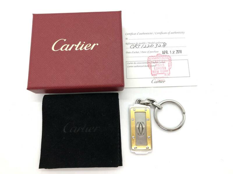 Cartier カルティエ★サントス ドゥ カルティエ キーリング ブランド小物 キーホルダー T1220328