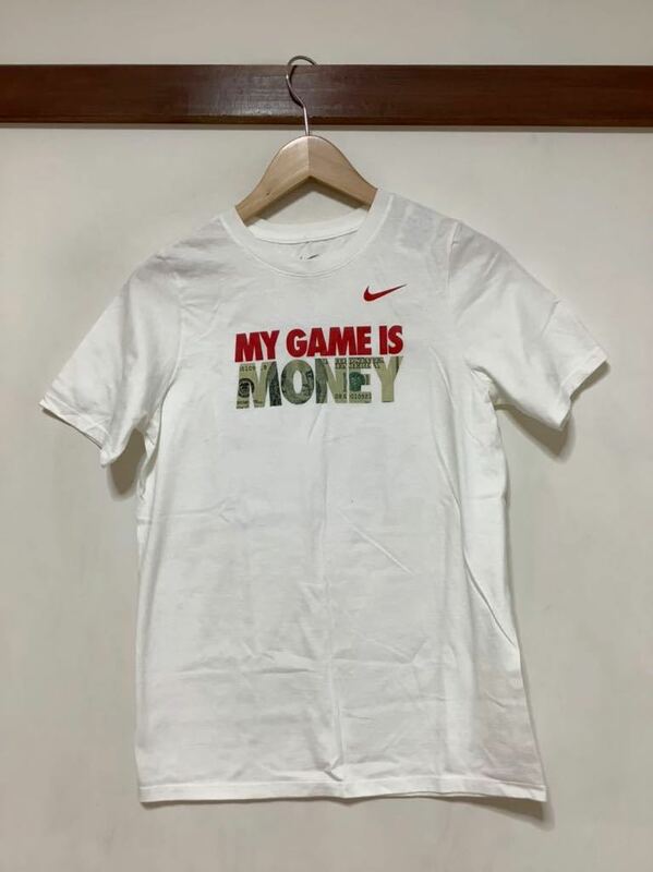 し923 NIKE ナイキ プリントTシャツ 半袖Tシャツ L キッズ レディース ホワイト