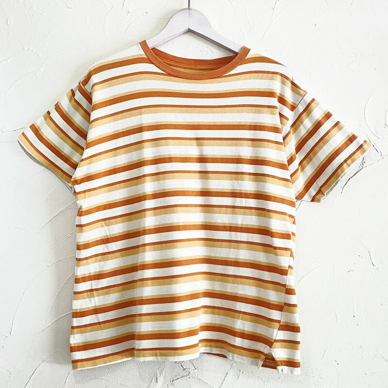old オレンジ ボーダーTシャツ vintage ビンテージ