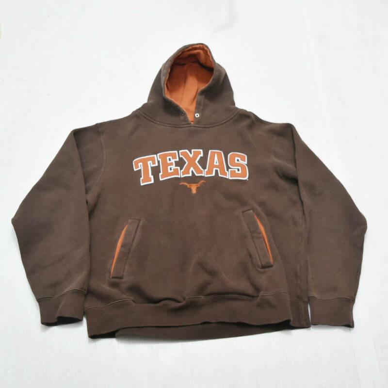 CHAMPS TEXAS LONGHORNS テキサス ロングホーンズ スウェットプルオーバーパーカー メンズM ブラウン系