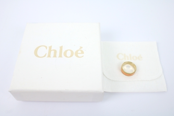 【999円～スタート】クロエ ロゴ リング 指輪 52 12号 ゴールド オレンジ レディース アクセサリー ブランド Chloe