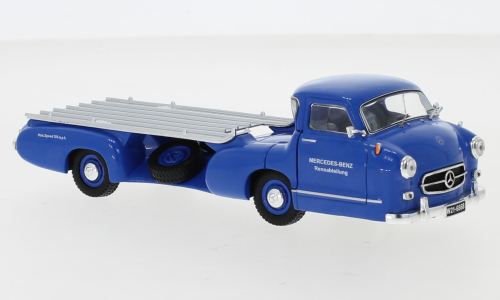 1/43 メルセデス ベンツ トレーラー レース車両 トランスポーター 積載車 Mercedes blue 1955 1:43 IXO 梱包サイズ60