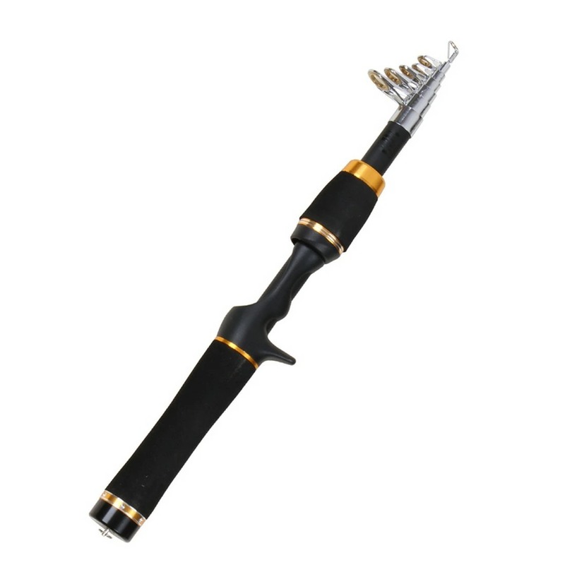 伸縮式 釣り竿 ロッド 2.1m ゴールド コンパクトロッド 携帯型 海釣り フィッシング 釣具 sl1004-gd