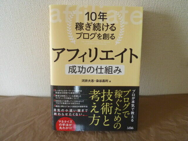即決 美品 帯有 10年稼ぎ続けるブログを創るアフィリエイト成功の仕組み 河井大志　染谷昌利 ブログ本 ソシム 帯付