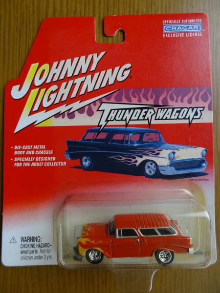 [ミニカー] JOHNNY LIGHTNING　1956 シェビー・ノマド（赤） [1:64]